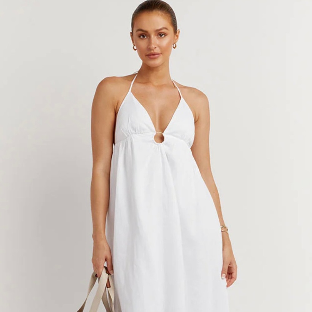 Dissh Ellen white linen maxi